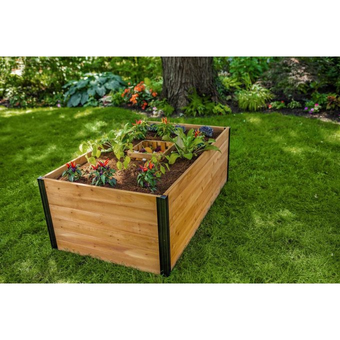 Vita Mezza 3'x5' Cedar Keyhole Composting Garden Bed  by Vita