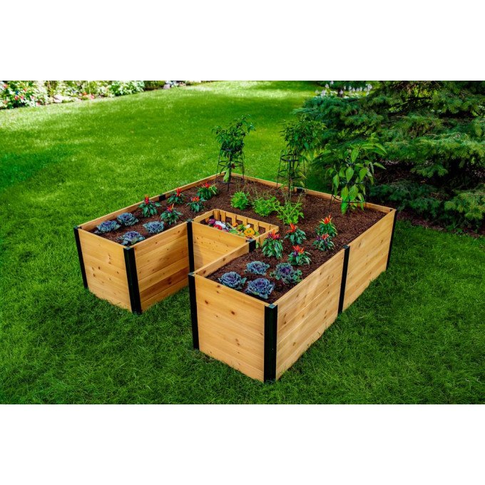 Vita Mezza 6'x6' Cedar Keyhole Composting Garden Bed  by Vita