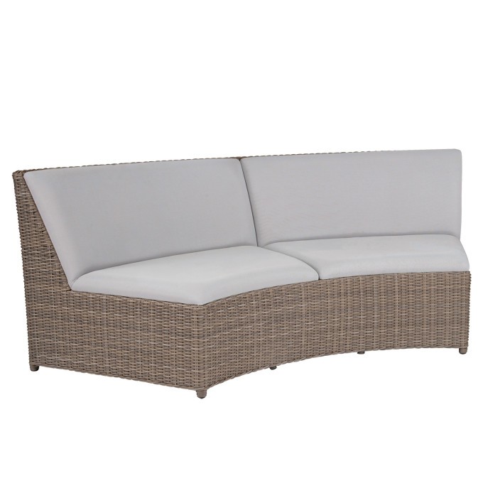 Kingsley Bate Milano Sectional Curved Armless Settee