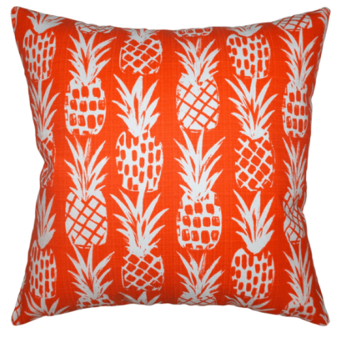 Naples Orange Outdoor Pillow