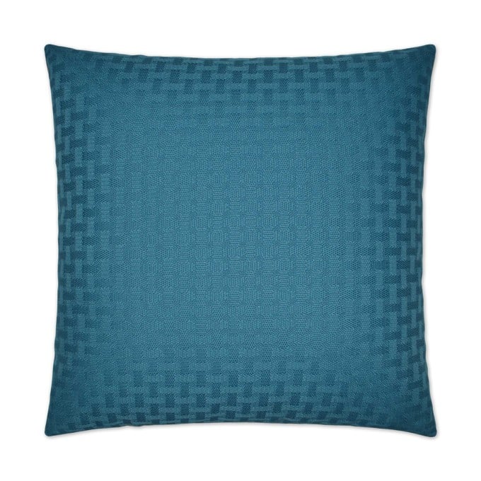 Carmel Weave Turquoise Outdoor Pillow 22x22  by DV Kap