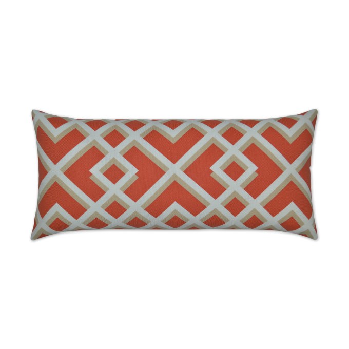 Pergola Coral Lumbar Outdoor Pillow 24x12  by DV Kap