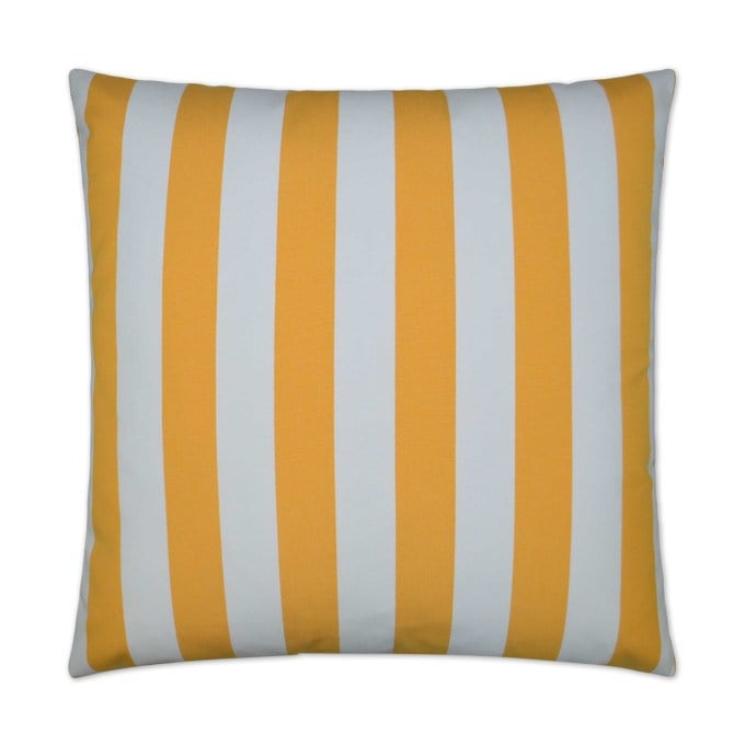 Cafe Stripe Yellow Outdoor Pillow 22x22  by DV Kap