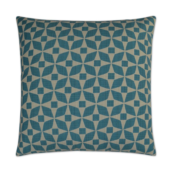 Marquee Turquoise Outdoor Pillow 22x22  by DV Kap