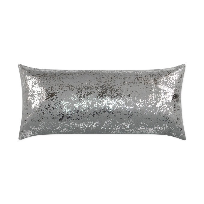 Sand Dune Gray Lumbar Outdoor Pillow 24x12  by DV Kap