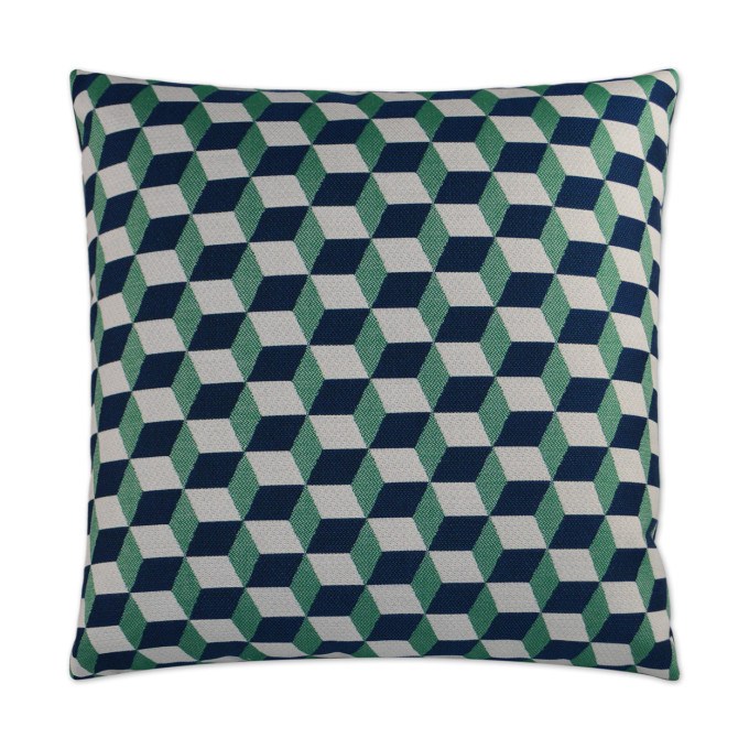 Puzzle Emerald Outdoor Pillow 22x22  by DV Kap