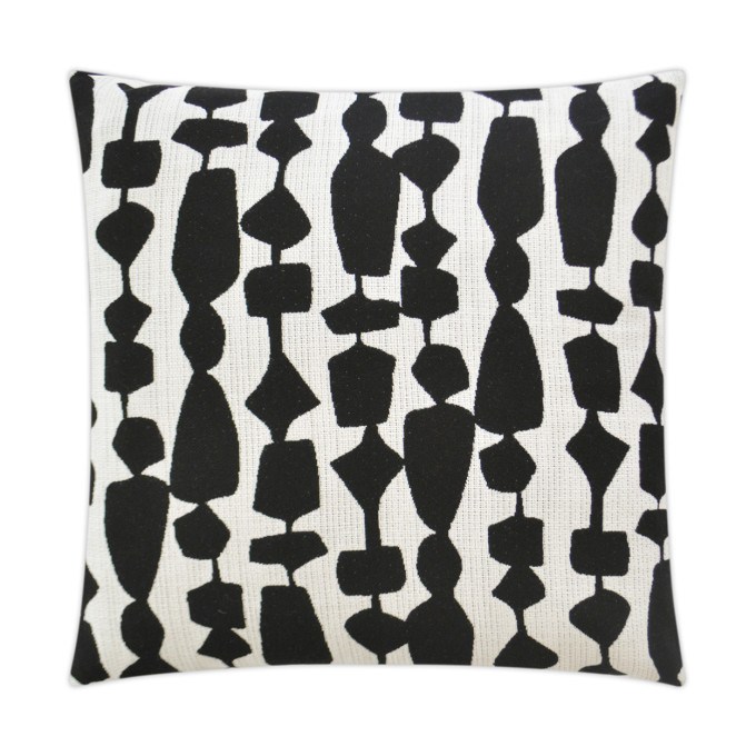 Freya Black Outdoor Pillow 22x22  by DV Kap