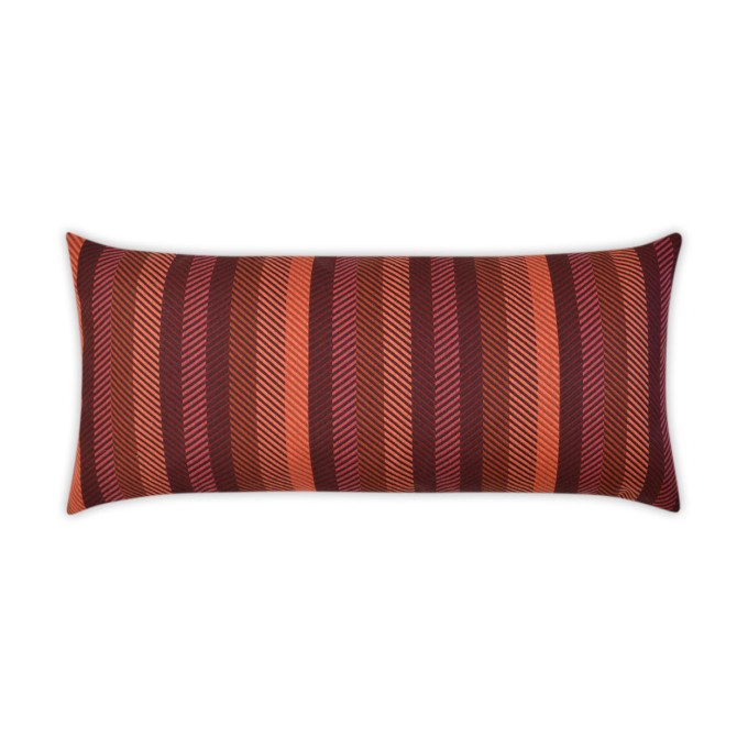 Lattitude Merlot Lumbar Outdoor Pillow 24x12  by DV Kap