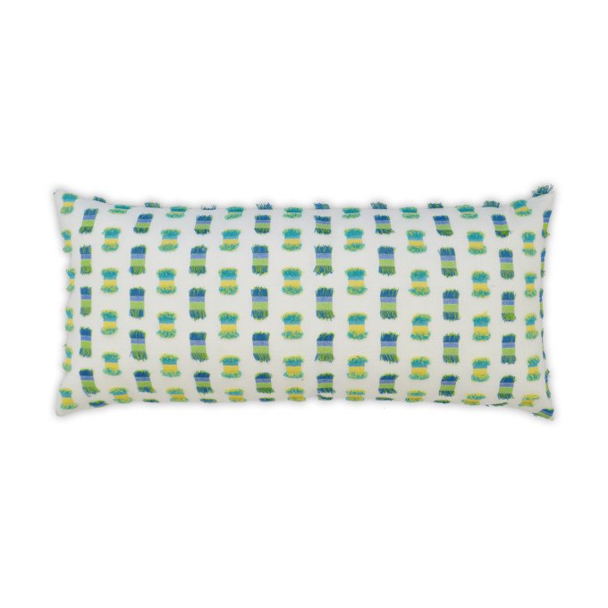 Fifi Green Lumbar Outdoor Pillow 24x12  by DV Kap
