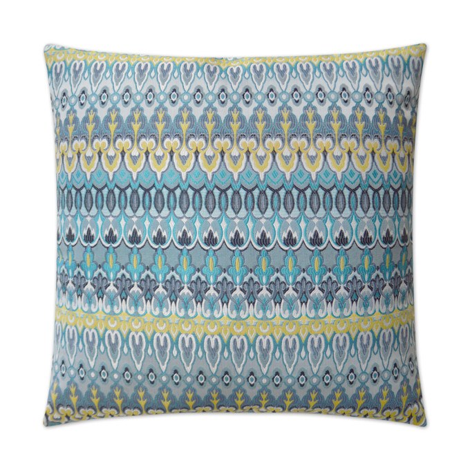 Kanthum Turquoise Outdoor Pillow 22x22  by DV Kap