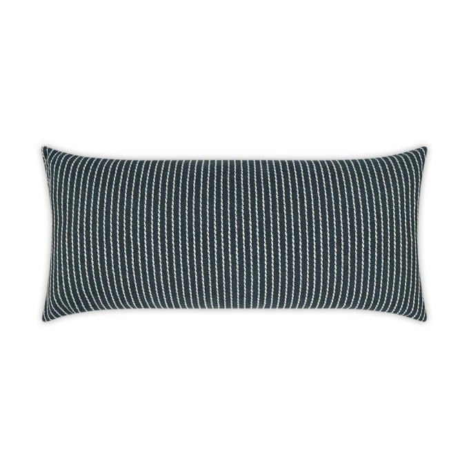 Linus Indigo Lumbar Outdoor Pillow 24x12  by DV Kap
