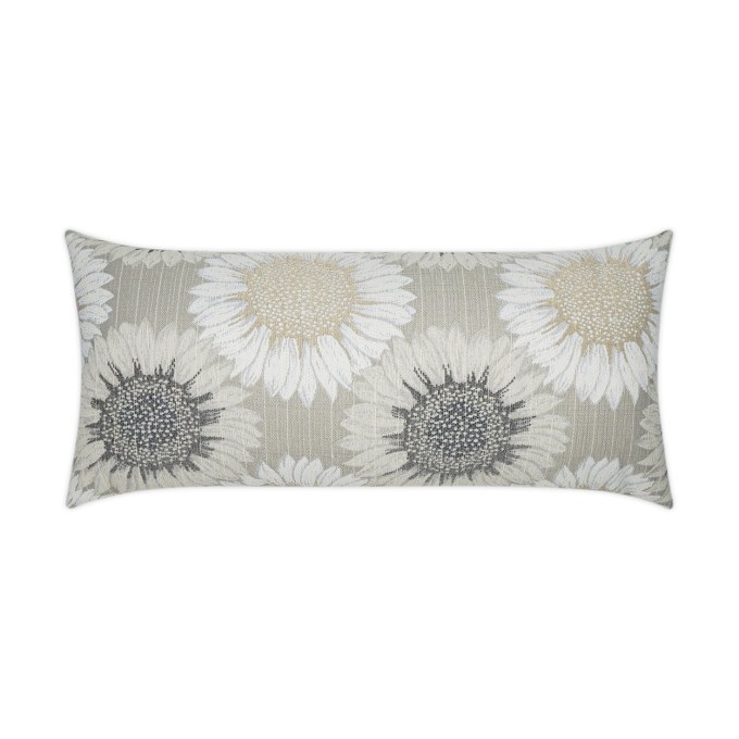 Daisy Chain Sand Lumbar Outdoor Pillow 24x12  by DV Kap