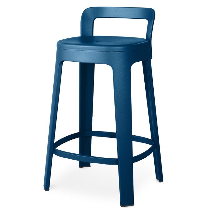 RS Barcelona Ombra Counter Stool With Back - Blue