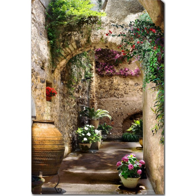 West of the Wind Outdoor Canvas 30”x40” Wall Art - Aragonese Arches  by West of the Wind