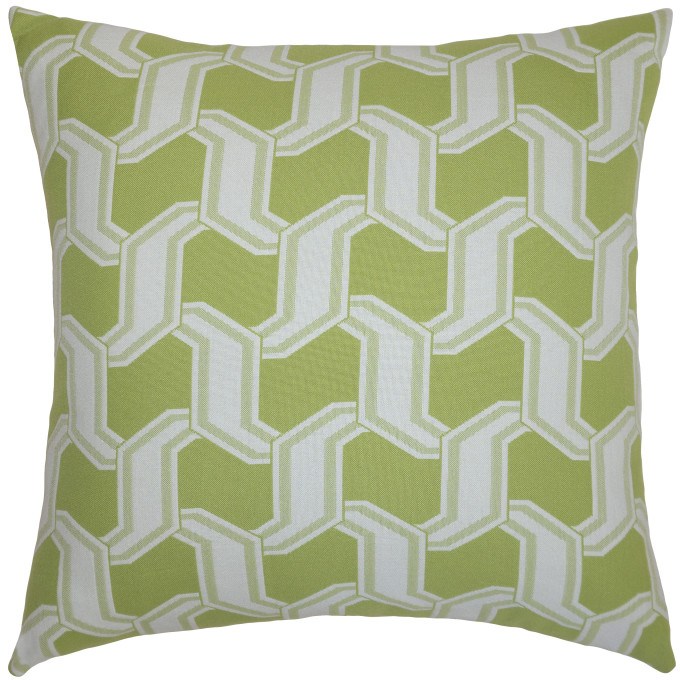 Chain Lime Outdoor Pillow  by Square Feathers