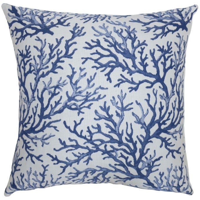 Coral Royal Outdoor Pillow  by Square Feathers
