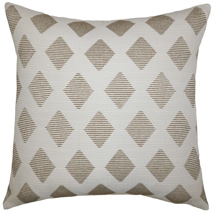 Diamond Pecan Outdoor Pillow  by Square Feathers