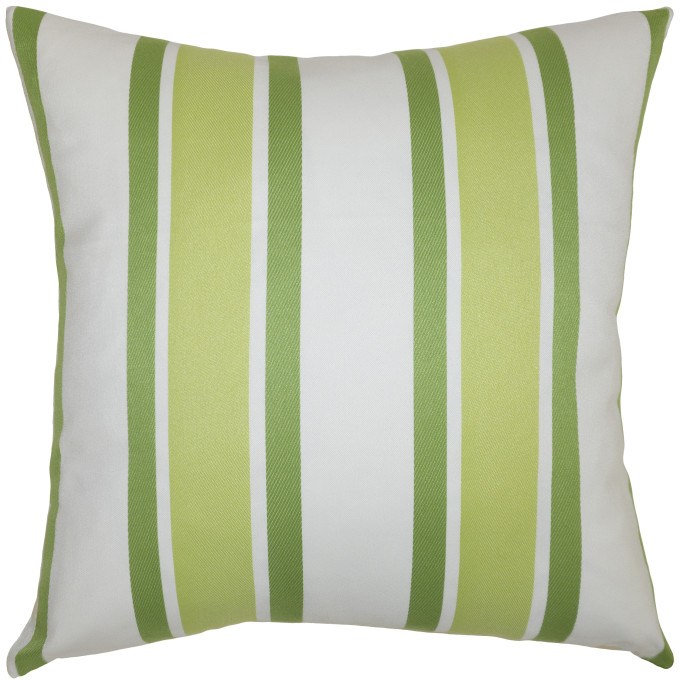Stripe Apple Outdoor Pillow  by Square Feathers