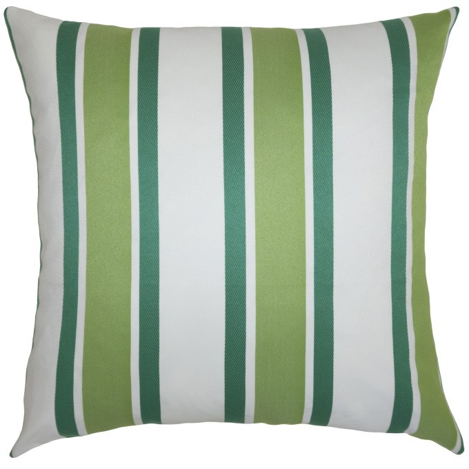 Stripe Meadow Outdoor Pillow  by Square Feathers