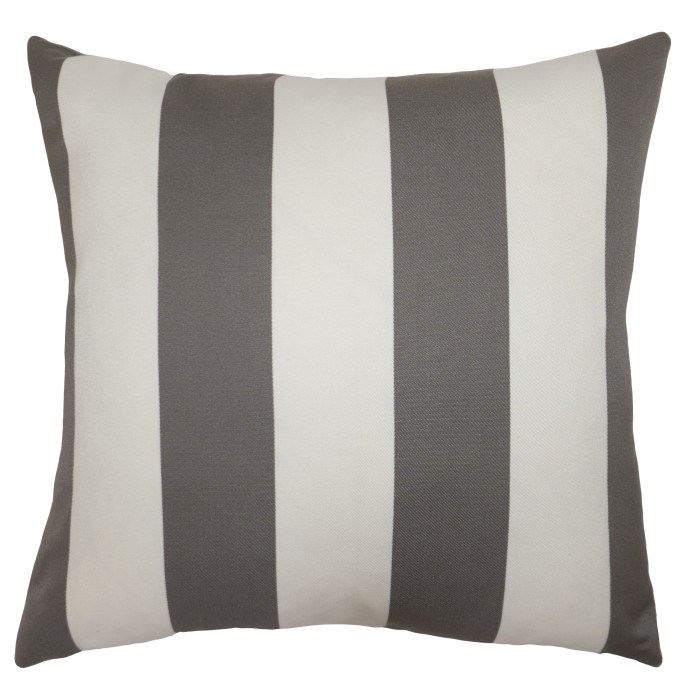 Stripe Stone Outdoor Pillow  by Square Feathers