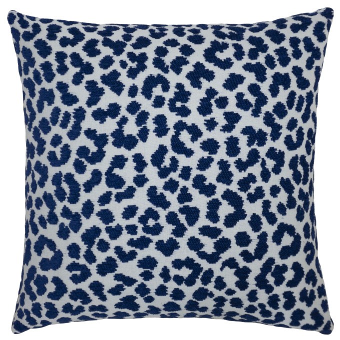 Wild Royal Outdoor Pillow  by Square Feathers