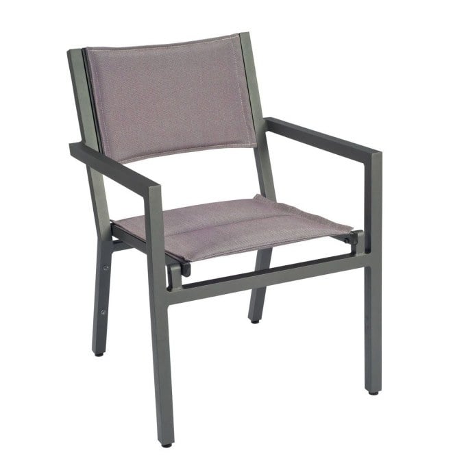 Woodard Palm Coast Aluminum Stackable Padded Sling Dining Chair  by Woodard