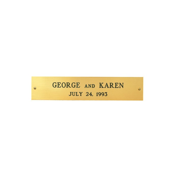 Kingsley Bate Solid Brass Plaque (4 lines) 