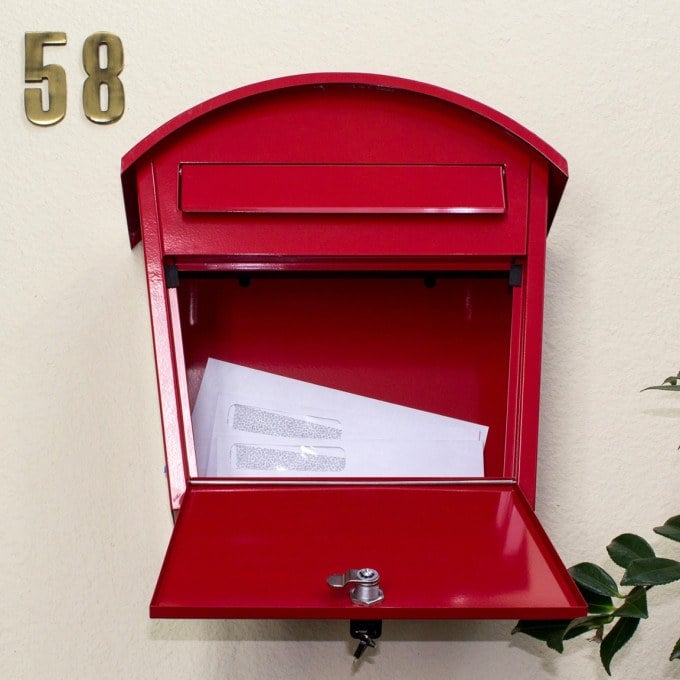 Ridgeline Locking Mailbox - Red  by Qualarc