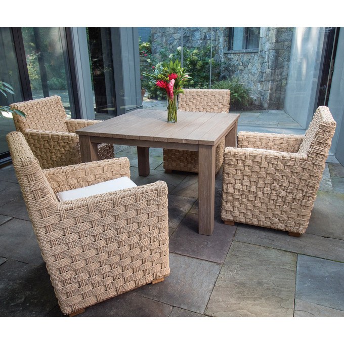 Kingsley Bate St. Barts and Tuscany 5 Piece Dining Ensemble with Armchairs   by Kingsley Bate