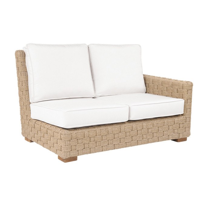 Kingsley Bate St. Barts Wicker Sectional Right Arm Facing Settee