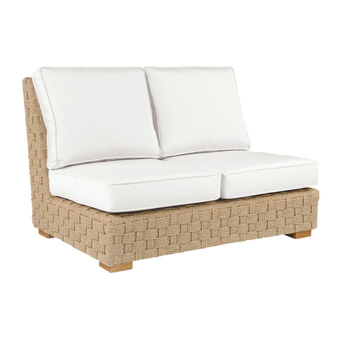 Kingsley Bate St. Barts Wicker Sectional Armless Settee