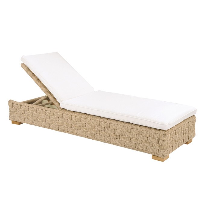 Kingsley Bate St. Barts Wicker Adjustable Chaise Lounge