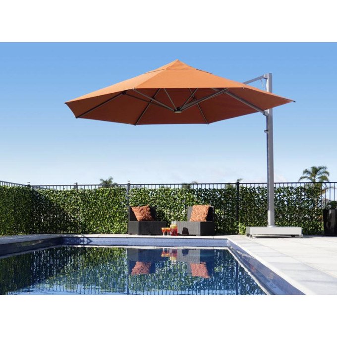 ShadowSpec Serenity Octagon Cantilever Patio Umbrella in Terracotta