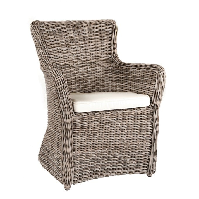 Sag Harbor Woven Dining Armchair in Driftwood