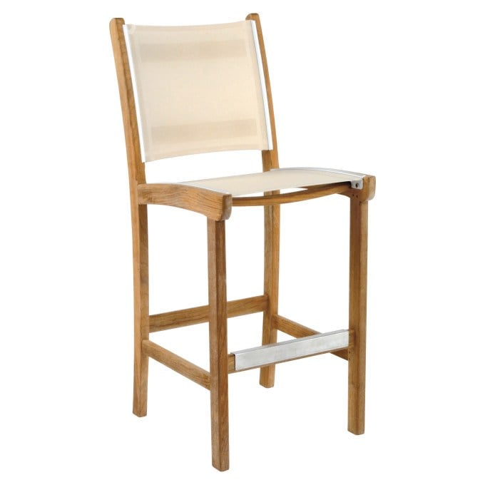 Kingsley Bate St. Tropez Teak Armless Bar Chair