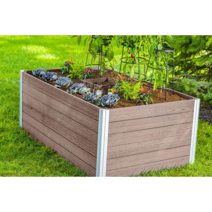 Vita Urbana 3'x5' Keyhole Espresso Composting Garden Bed  by Vita