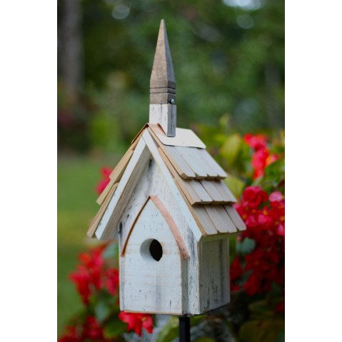 Heartwood Classic Birdhouse - Crackle White Finish  by Heartwood
