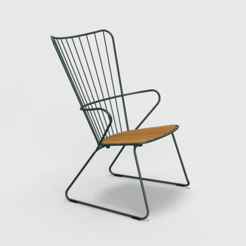Paon Lounge Chair in Pine Green
