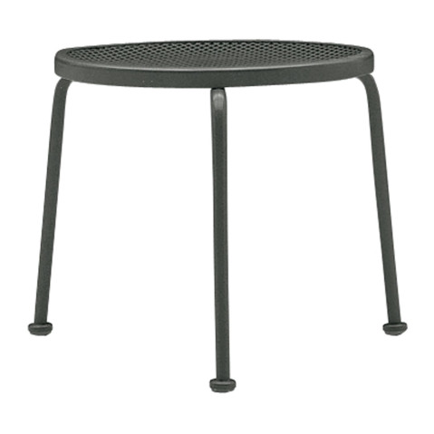 Woodard Iron Mesh Top 17" Round Stackable End Table 