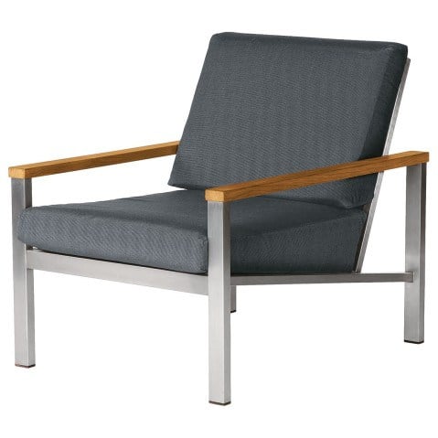 Barlow Tyrie Equinox Stainless Steel and Teak Deep Seating Armchair 