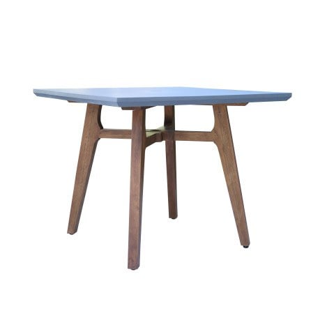 Square Composite and Eucalyptus Dining Table