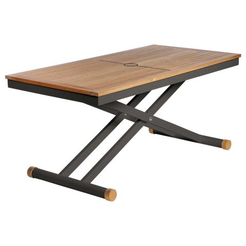 Barlow Tyrie Aura Teak and Stainless Steel Adjustable Height Table 140 Table Cover  by Barlow Tyrie