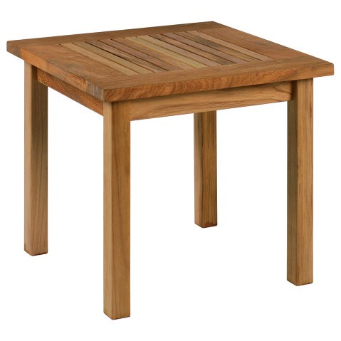 Barlow Tyrie Monaco Teak Square Low Side Table, 17"