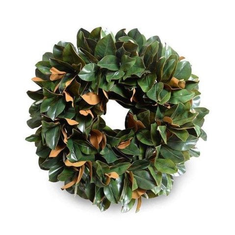 28 in. Magnolia Leaf Hand-built Wreath  by New Growth Designs