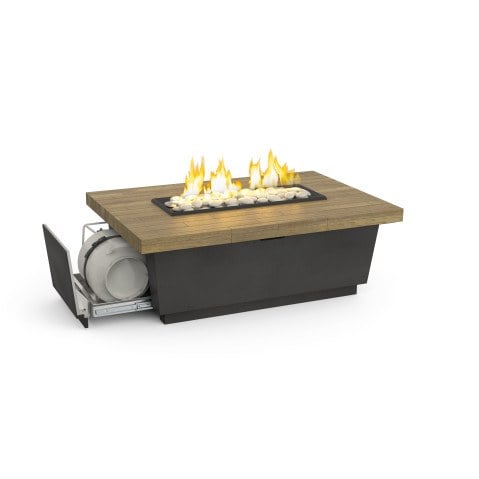 Contempo Reclaimed Wood Fire Table - LP Select with Drawer