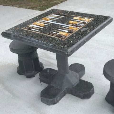 Stone Age Backgammon Table - Freestanding