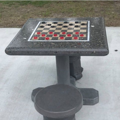 Stone Age Free-Standing Chess Table with Optional Stools