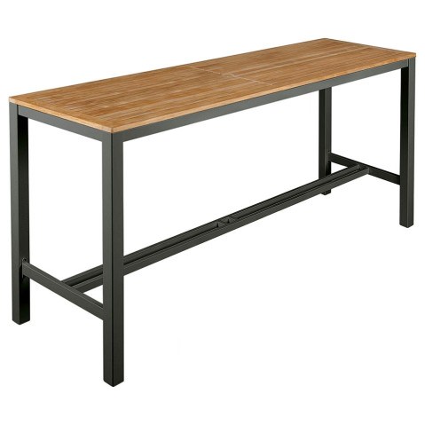 Barlow Tyrie Aura Teak and Aluminum 78" Rectangular Counter Height Dining Table  by Barlow Tyrie