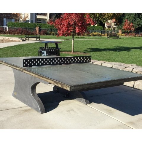 Stone Age Wicker Cantilever Table Tennis Table Stone Age Trapezoid Table Tennis Table in Green