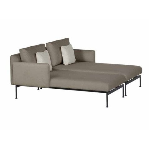 Barlow Tyrie Layout Stainless Steel Deep Seating Double Chaise  by Barlow Tyrie